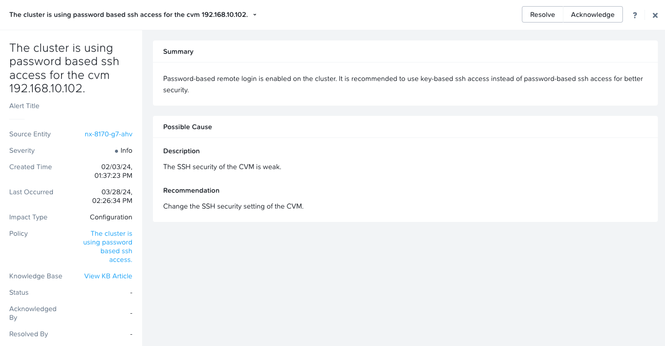 Enhancing Cluster Security with Nutanix SSH security settings